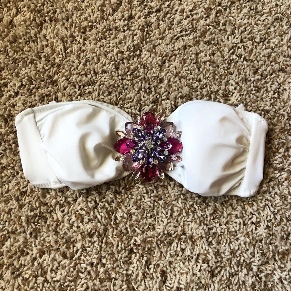 floral crystal bikini top